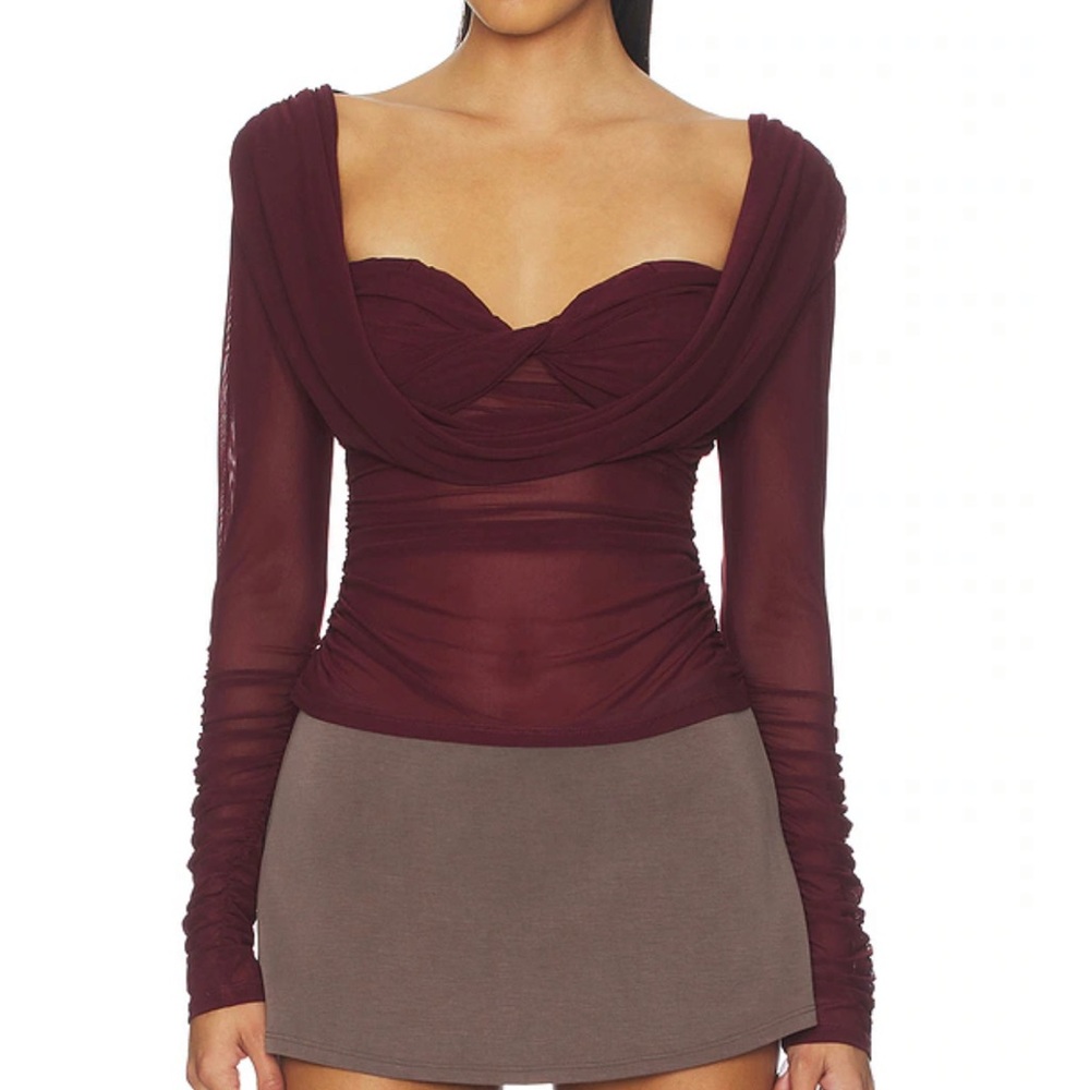 MAJORELLE Burgundy “Simone Top” NWT